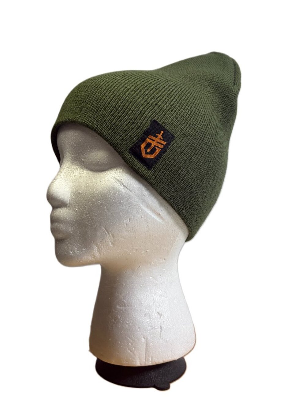 Gerber Gear Green Knit Beanie Cap Patch Stretch Gorpcore Hunting Fishing